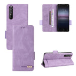 Custodia per telefono in pelle con chiusura magnetica, For Sony Xperia 1 II