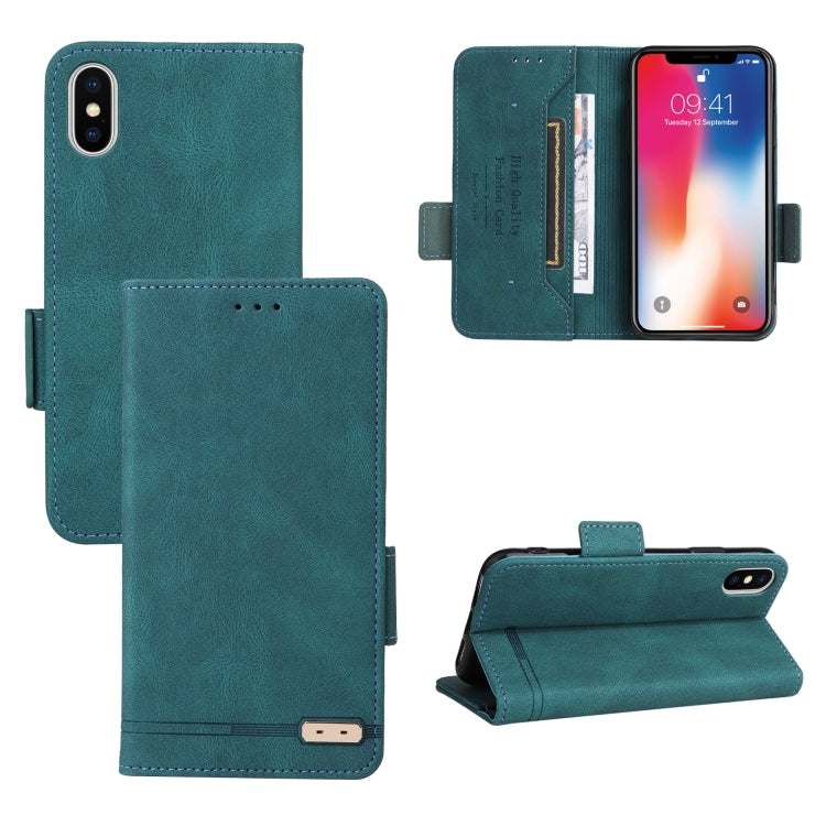 Custodia portafoglio in pelle con chiusura magnetica per iPhone X