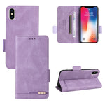 Custodia portafoglio in pelle con chiusura magnetica per iPhone X