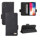 Custodia portafoglio in pelle con chiusura magnetica per iPhone X