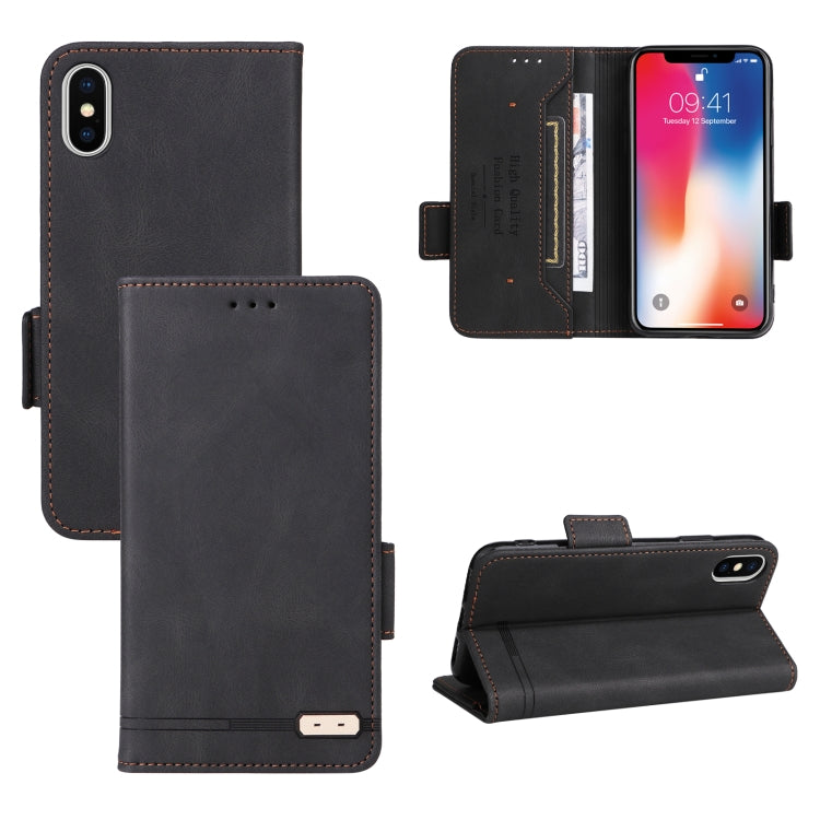 Custodia portafoglio in pelle con chiusura magnetica per iPhone X