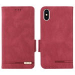Custodia portafoglio in pelle con chiusura magnetica per iPhone X