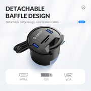 ORICO DESK-4U-BK Hub desktop multifunzione a 4 porte USB 3.0