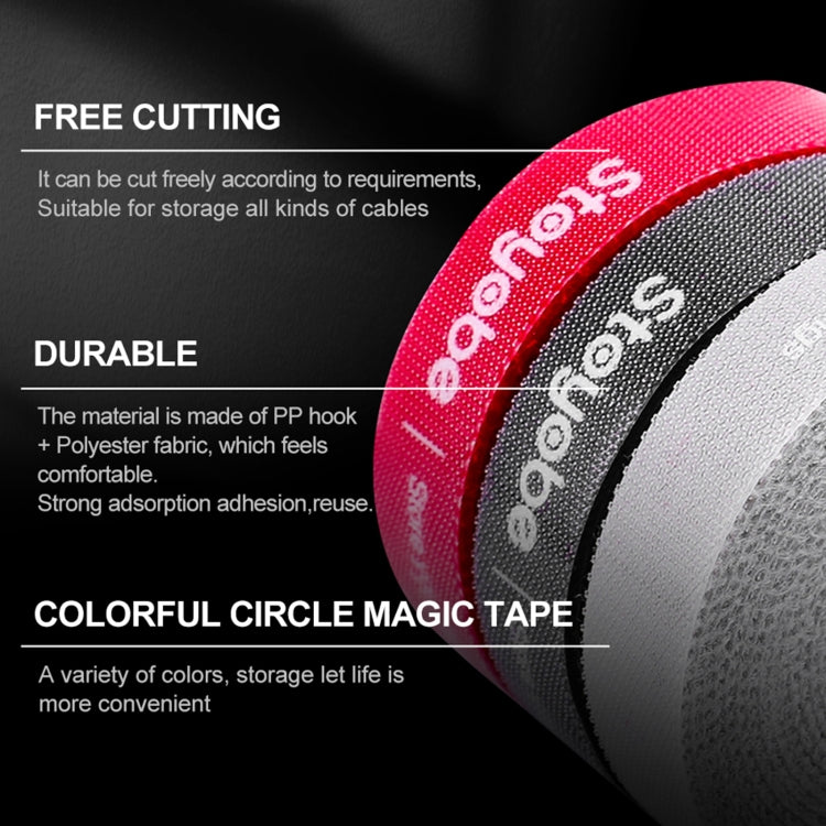 DUX DUICS Stoyobe Circle Hook and Loop Fascette, lunghezza: 3 m