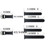 Cinturino in silicone, misura: S 110mm per Apple Watch Series 7 41mm / 6&SE&5&4 40mm / 3&2&1 38mm, 110mm