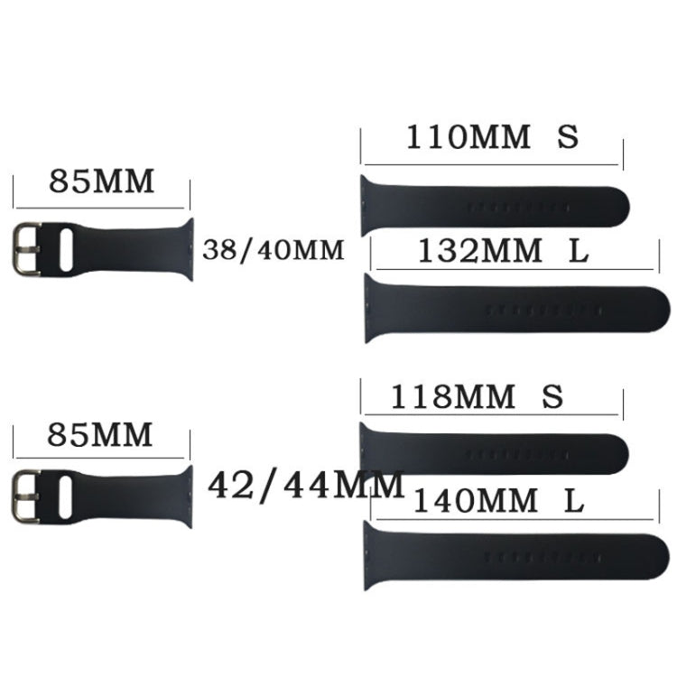 Cinturino in silicone, misura: S 110mm per Apple Watch Series 7 41mm / 6&SE&5&4 40mm / 3&2&1 38mm, 110mm