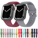 Cinturino in silicone, dimensioni: 118 mm per Apple Watch Series 7 45 mm / 6 & SE & 5 & 4 44 mm / 3 & 2 & 1 42 mm, Large Size