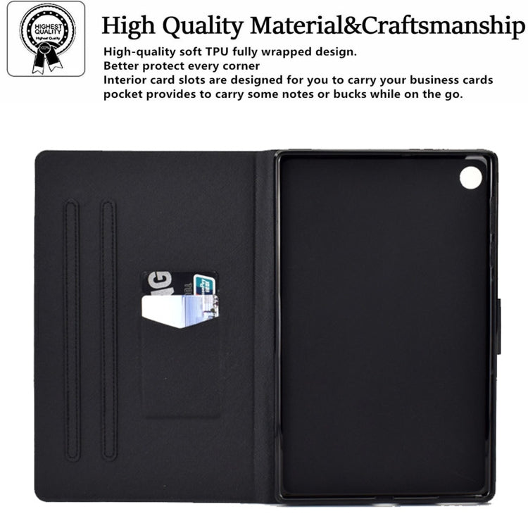 Custodia per tablet in pelle TPU pressata elettrica, For Lenovo Tab M10 Plus, For Samsung Galaxy Tab A8 10.5 2021, For Samsung Galaxy Tab S6 Lite, For Samsung Galaxy Tab A 8.0 2015, For Samsung Galaxy Tab A7 10.4 2020, For Samsung Galaxy Tab A 10.1 2016