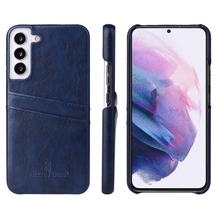 Fierre Shann Retro Oil Wax Texture PU Custodia in pelle con slot per schede, For Samsung Galaxy S22 Ultra 5G, For Samsung Galaxy S22+ 5G, For Samsung Galaxy S22 5G
