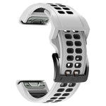Cinturino in silicone bicolore con fori a doppia fila, 22mm, 26mm