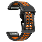 Cinturino in silicone bicolore con fori a doppia fila, 22mm, 26mm