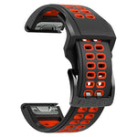 Cinturino in silicone bicolore con fori a doppia fila, 22mm, 26mm