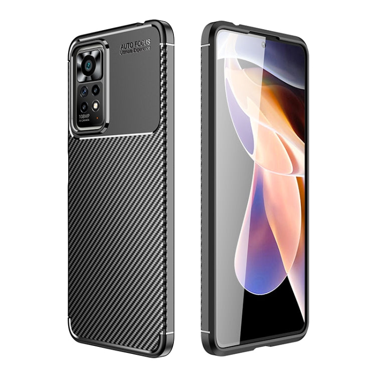 Custodia per telefono in TPU antiurto con struttura in fibra di carbonio, For Xiaomi Redmi Note 11 Pro Overseas Version, For Xiaomi Redmi Note 11 Overseas Version, For vivo iQOO U5 / T1 India / Y75 5G / Y55 5G Taiwan