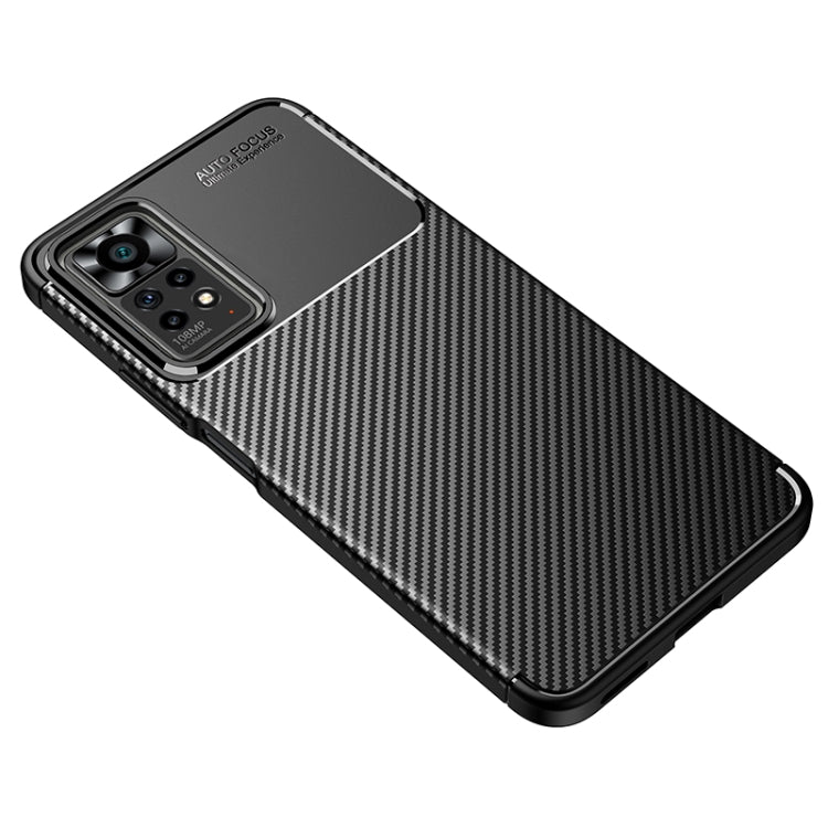 Custodia per telefono in TPU antiurto con struttura in fibra di carbonio, For Xiaomi Redmi Note 11 Pro Overseas Version, For Xiaomi Redmi Note 11 Overseas Version, For vivo iQOO U5 / T1 India / Y75 5G / Y55 5G Taiwan