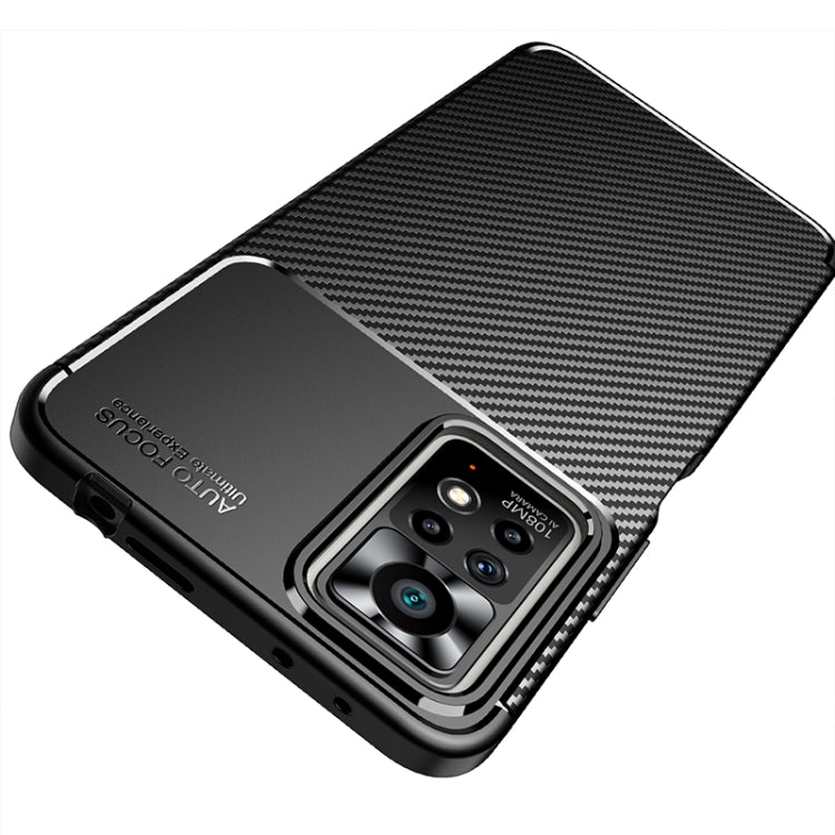 Custodia per telefono in TPU antiurto con struttura in fibra di carbonio, For Xiaomi Redmi Note 11 Pro Overseas Version, For Xiaomi Redmi Note 11 Overseas Version, For vivo iQOO U5 / T1 India / Y75 5G / Y55 5G Taiwan