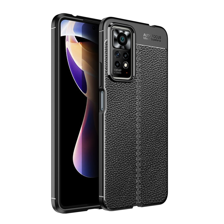 Custodia in TPU antiurto per telefono Litchi Texture, For vivo iQOO U5 / T1 India, For Xiaomi Redmi Note 11 Pro Global, For Xiaomi Redmi Note 11 Global