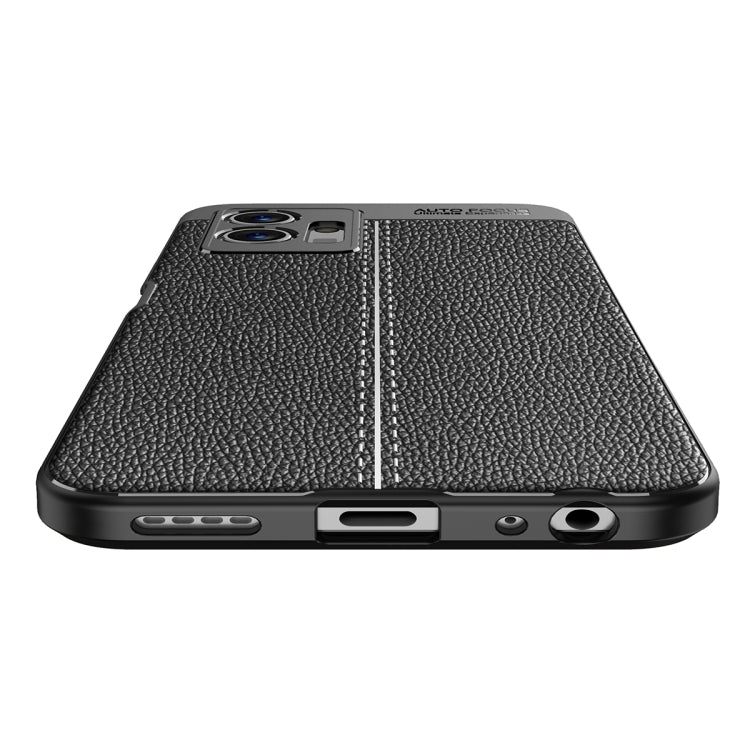 Custodia in TPU antiurto per telefono Litchi Texture, For vivo iQOO U5 / T1 India, For Xiaomi Redmi Note 11 Pro Global, For Xiaomi Redmi Note 11 Global