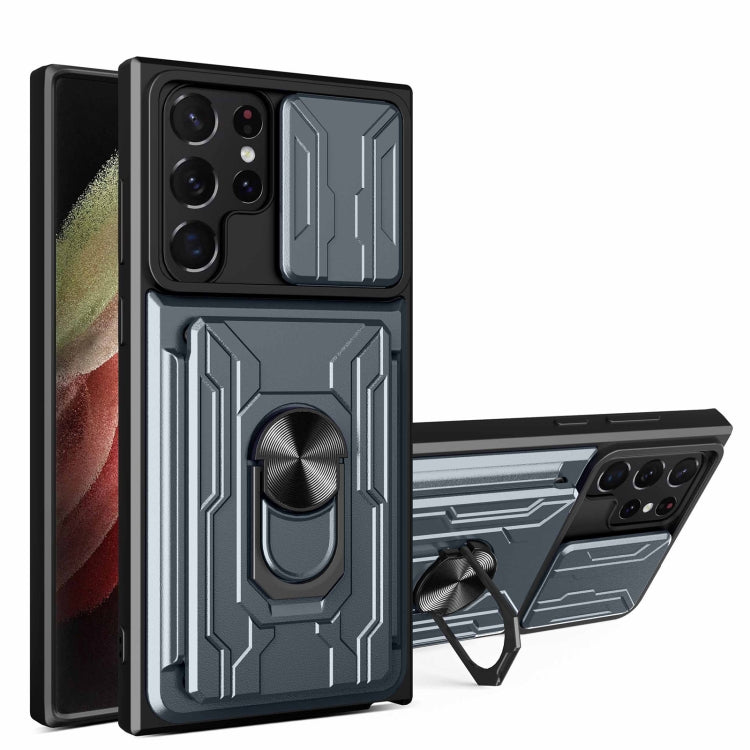 Custodia per telefono con scheda Camshield scorrevole, For Samsung Galaxy S22 Ultra 5G