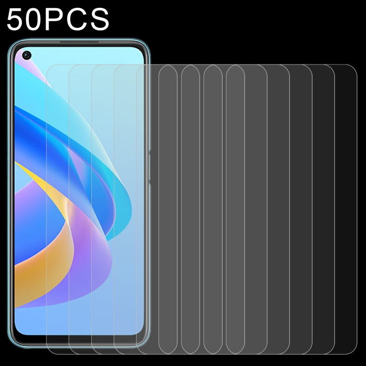 50 pellicole in vetro temperato da 0,26 mm 9H 2,5D, For OPPO A76 (50 PCS)