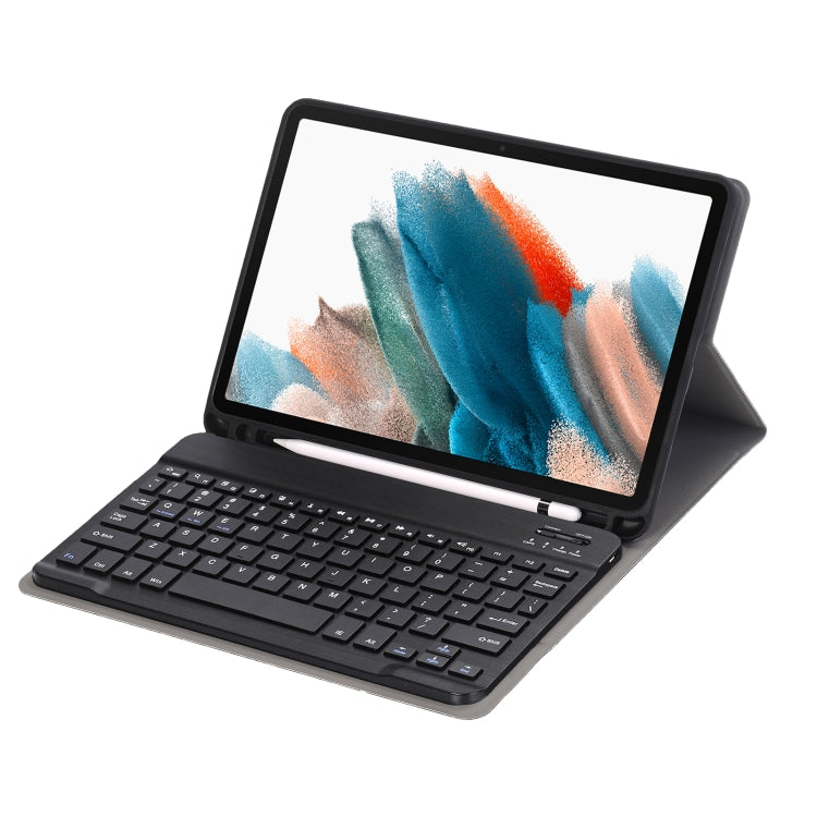 Custodia in pelle per tastiera Bluetooth A08B con supporto e slot per penna in TPU, For Samsung Galaxy Tab A8 10.5 2021 SM-X205 / SM-X200, For Samsung Galaxy Tab S8 11 inch SM-X700 / SM-X706