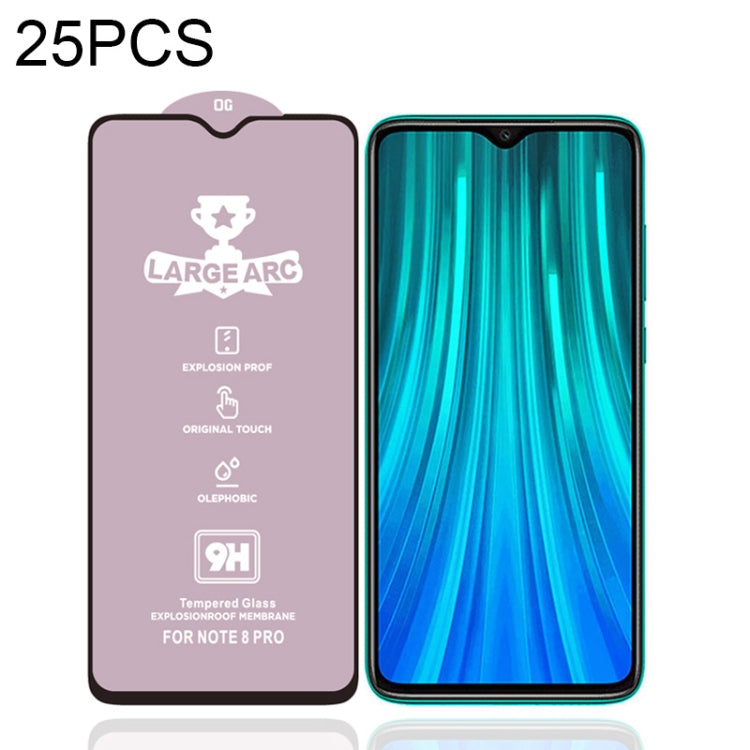 25 PZ 9H HD Large Arc High Alumina Pellicola in vetro temperato a schermo intero, For Xiaomi Redmi 6(25 PCS), For Xiaomi Redmi 6A(25 PCS), For Xiaomi Redmi 6 Pro(25 PCS), For Xiaomi Redmi 7(25 PCS), For Xiaomi Redmi 7A(25 PCS), For Xiaomi Redmi Go(25 P...