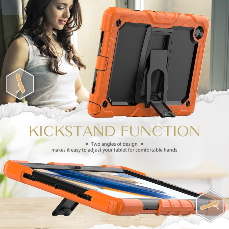 Custodia protettiva antiurto in silicone nero + tablet PC, For Samsung Galaxy Tab A8 10.5 2021