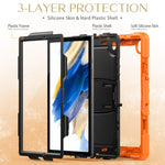 Custodia protettiva antiurto in silicone nero + tablet PC, For Samsung Galaxy Tab A8 10.5 2021