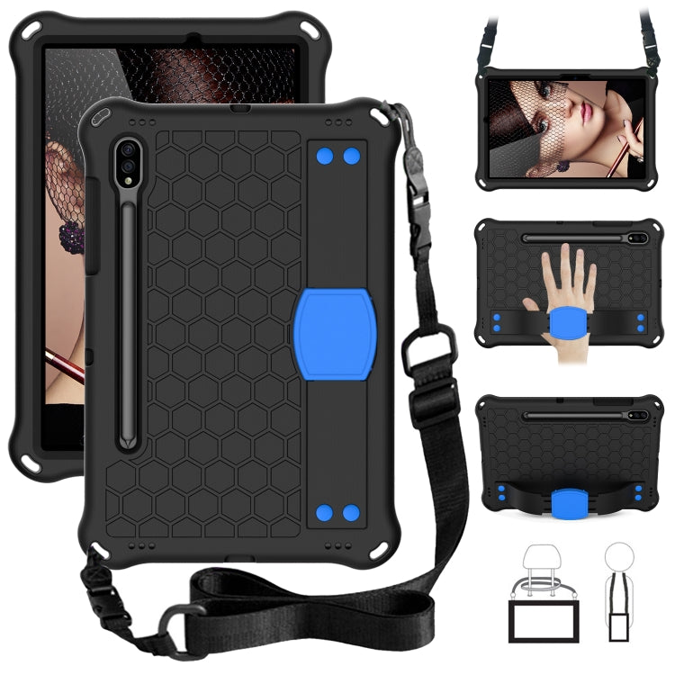 Design a nido d'ape EVA + custodia per tablet PC con cinturino, For Samsung Galaxy Tab S8 / Tab S7