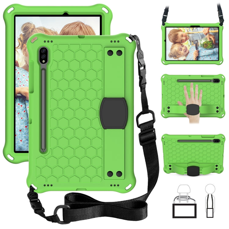 Design a nido d'ape EVA + custodia per tablet PC con cinturino, For Samsung Galaxy Tab S8 / Tab S7