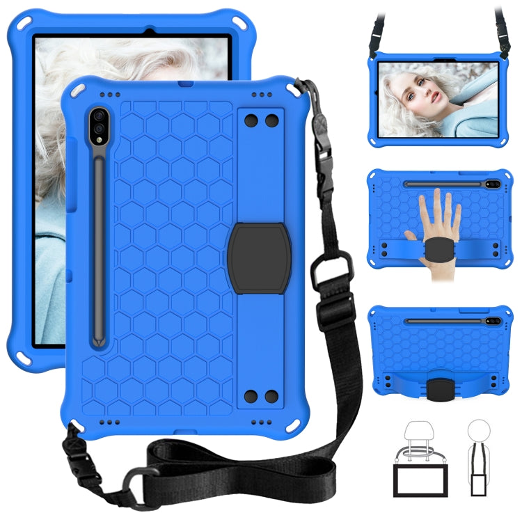 Design a nido d'ape EVA + custodia per tablet PC con cinturino, For Samsung Galaxy Tab S8 / Tab S7