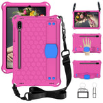 Design a nido d'ape EVA + custodia per tablet PC con cinturino, For Samsung Galaxy Tab S8 / Tab S7