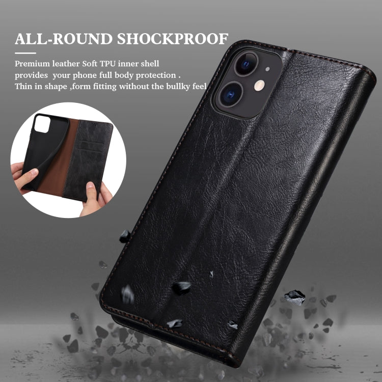 Custodia per telefono in pelle con trama di cavallo pazzo in cera d'olio, For Xiaomi Redmi Note 11S / Note 11 Foreign Version