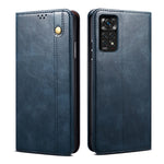 Custodia per telefono in pelle con trama di cavallo pazzo in cera d'olio, For Xiaomi Redmi Note 11S / Note 11 Foreign Version