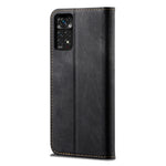 Custodia per telefono in pelle Flip Texture denim, For Xiaomi Redmi Note 11S / Note 11 Foreign Version
