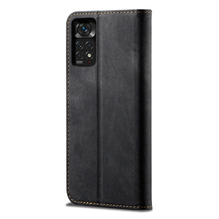 Custodia per telefono in pelle Flip Texture denim, For Xiaomi Redmi Note 11S / Note 11 Foreign Version