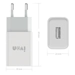 IVON AD-33 Caricatore da viaggio USB 2,1A con cavi Micro USB