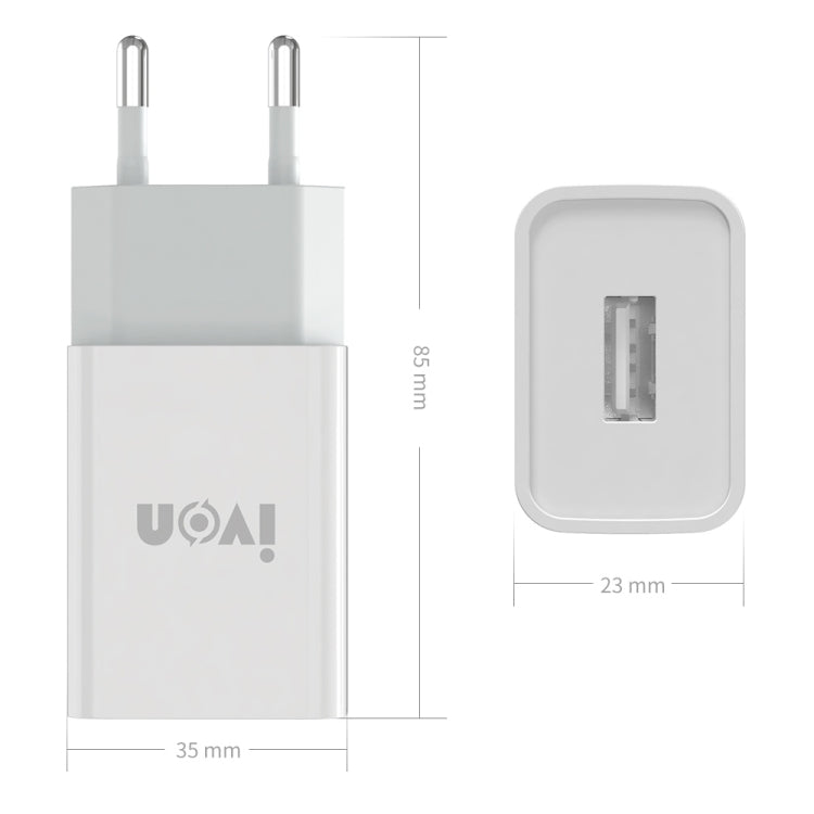 IVON AD-33 Caricatore da viaggio USB 2,1A con cavi Micro USB