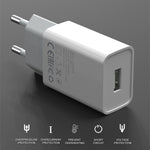 IVON AD-33 Caricatore da viaggio USB 2,1A con cavi Micro USB