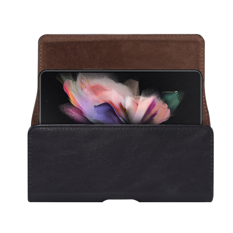 Custodia per telefono appesa in vita con trama di agnello, For Samsung Galaxy Z Fold3 5G