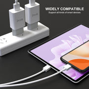 IVON AD-33 2 in 1 Caricatore da viaggio con porta USB singola da 2,1 A + set di cavi dati da USB a USB-C / Type-C da 1 m,, EU Plug, US Plug