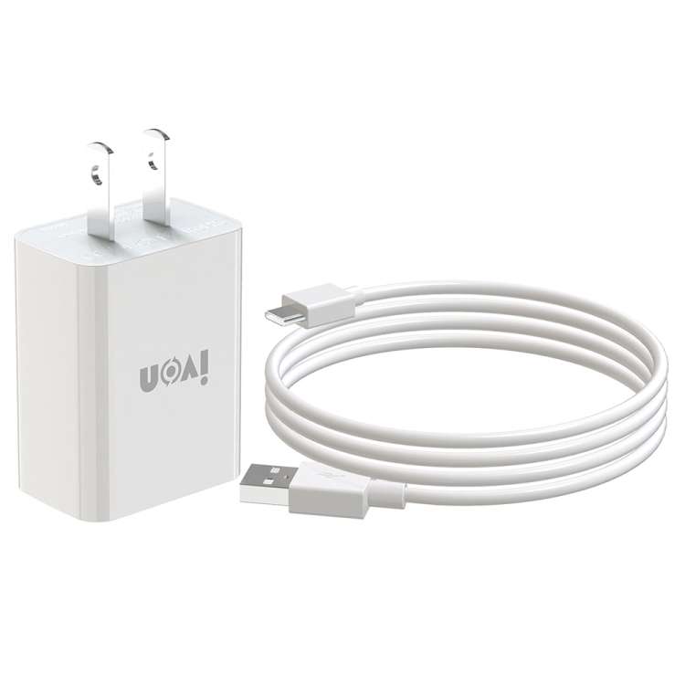 IVON AD-33 caricatore da viaggio USB 2,1A con cavi 1m