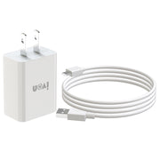 IVON AD-33 2 in 1 Caricatore da viaggio con porta USB singola da 2,1 A + set di cavi dati da USB a USB-C / Type-C da 1 m,, EU Plug, US Plug