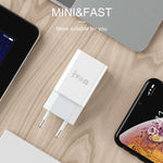 IVON AD-33 caricatore da viaggio USB 2,1A con cavi 1m