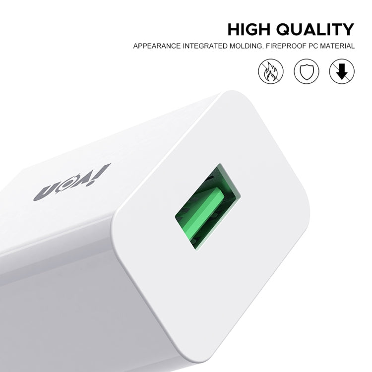 IVON AD-35 Caricatore da viaggio USB QC3.0 18W con cavi USB-C