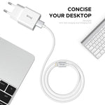IVON AD-35 Caricatore da viaggio USB QC3.0 18W con cavi USB-C