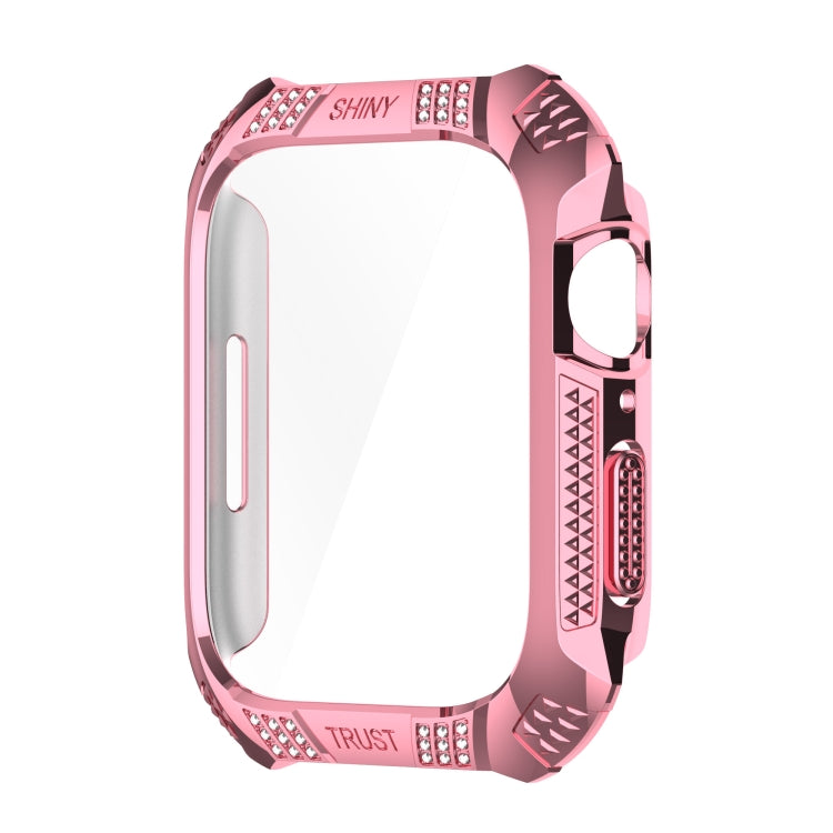Trapano Cintura Rombo + Custodia Integrata Pellicola Temperata, For Apple Watch Series 9 / 8 / 7 41mm, For Apple Watch Series 9 / 8 / 7 45mm
