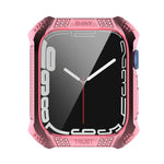 Trapano Cintura Rombo + Custodia Integrata Pellicola Temperata, For Apple Watch Series 9 / 8 / 7 41mm, For Apple Watch Series 9 / 8 / 7 45mm