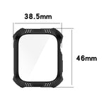 Trapano Cintura Rombo + Custodia Integrata Pellicola Temperata, For Apple Watch Series 9 / 8 / 7 41mm, For Apple Watch Series 9 / 8 / 7 45mm