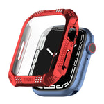 Trapano Cintura Rombo + Custodia Integrata Pellicola Temperata, For Apple Watch Series 9 / 8 / 7 41mm, For Apple Watch Series 9 / 8 / 7 45mm