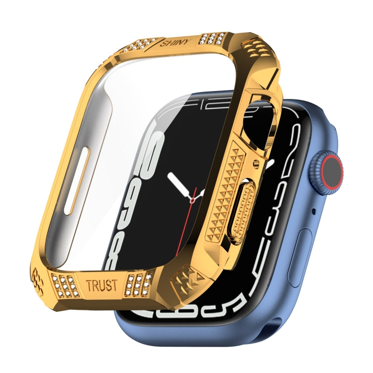 Trapano Cintura Rombo + Custodia Integrata Pellicola Temperata, For Apple Watch Series 9 / 8 / 7 41mm, For Apple Watch Series 9 / 8 / 7 45mm